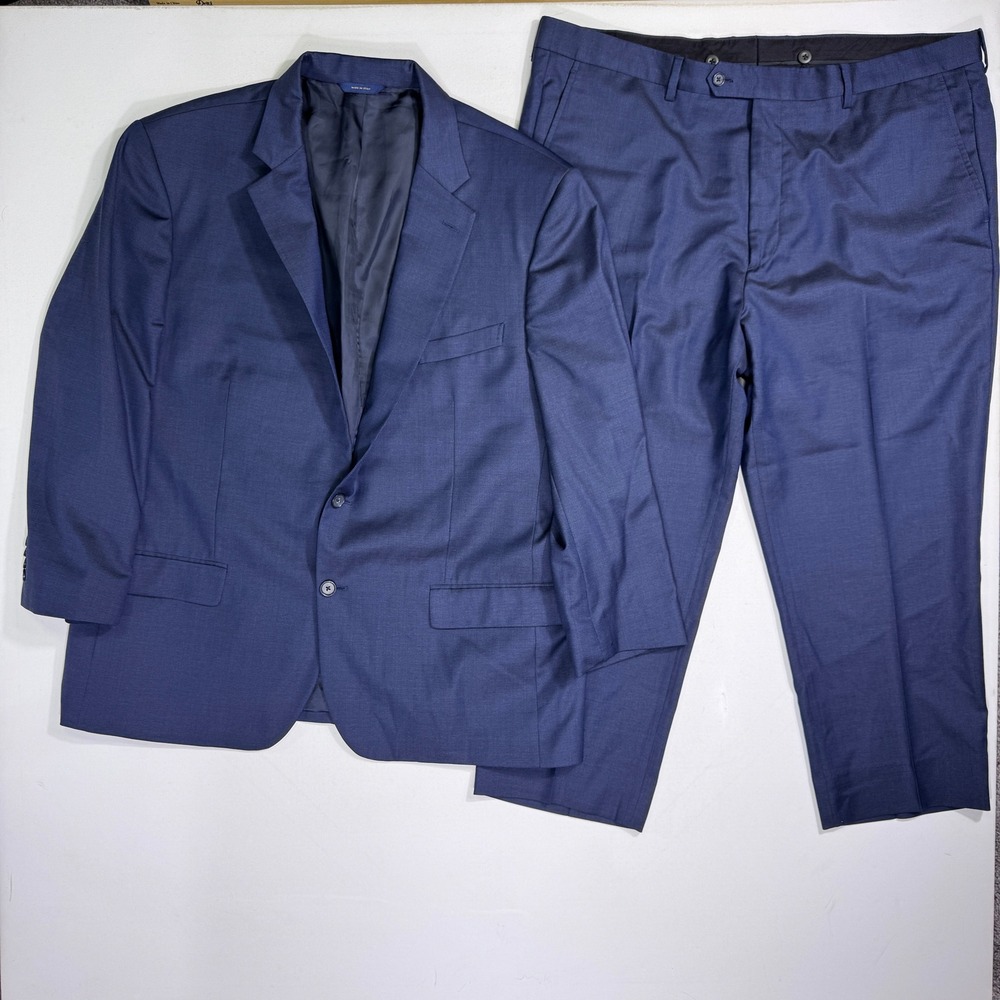 Brooks Brothers 1818 Madison Fit Blue Wool Suit 48R 41x24 Vitale Barberis Office